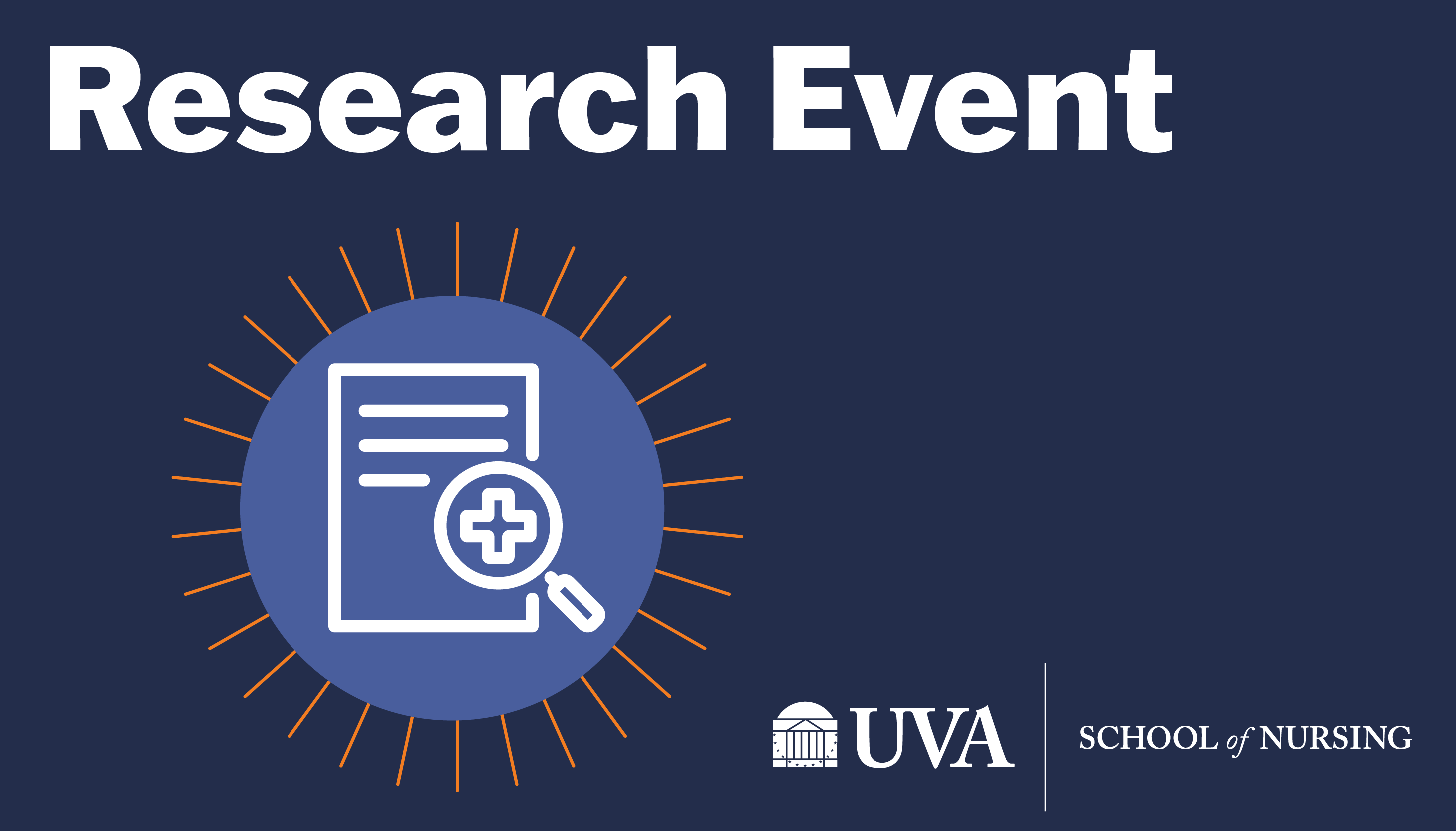 A research event graphic